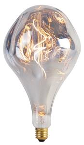 E27 Stmievateľná LED žiarovka A165 strieborná 6W 160lm 1800K