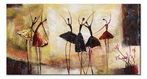 Maľovaný obraz na stenu TANEČNICE - 120×60 cm / Premium 4 cm