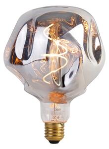 E27 Stmievateľná LED žiarovka G125 strieborná 4W 75lm 1800K