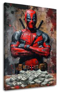 Obraz Deadpool: Peniaze a chaos | dokončené rukou umelca - 60x90 cm