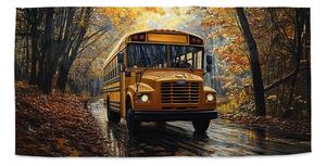 Sablio Uterák Žltý školský autobus - 30x50 cm