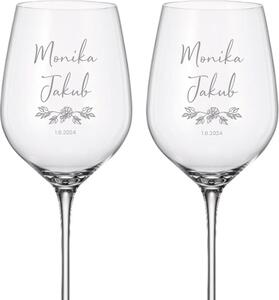 Dekorant Svadobné poháre na biele vino VETVIČKA 480 ml 2KS