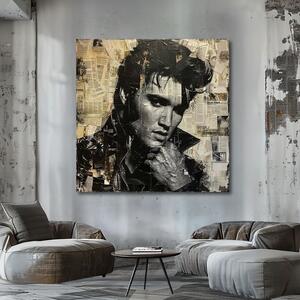 Obraz Elvis Presley - Rockový génius | dokončené rukou umelca - 60x60 cm