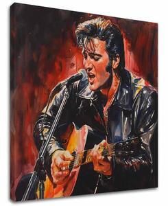 Obraz Elvis Presley - Ikona na pódiu | dokončené rukou umelca - 60x60 cm
