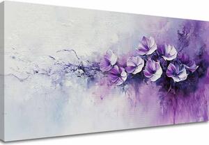 Obraz fialová poézia | dokončené rukou umelca - 40x80 cm