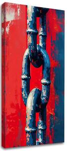 Obraz Industrial Chain na plátne | dokončené rukou umelca - 40x80 cm