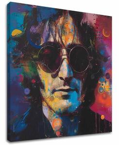 Obraz John Lennon - Farebné predstavy | dokončené rukou umelca - 60x60 cm