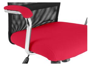 Detská stolička LUNA - látka, čierno-červená