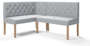 Rohová jedálenská lavica Porto - Kameleon Farba: Kameleon 04, Veľkosť: 130x170 cm, Farba nožičiek: Prírodné