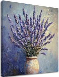 Obraz levanduľový sen | Provensálsky pokoj | dokončené rukou umelca - 40x40 cm