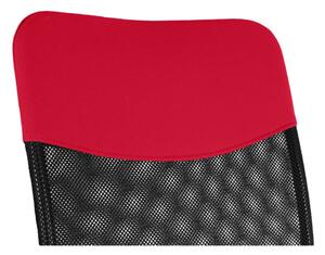 Detská stolička LUNA - látka, čierno-červená