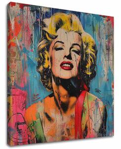 Obraz Marilyn Monroe - Rebelka vo farbách | dokončené rukou umelca - 60x60 cm