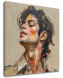Obraz Michael Jackson - Melódia vášne | dokončené rukou umelca - 60x60 cm