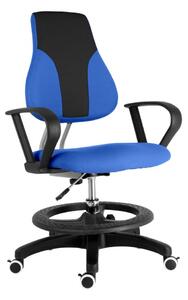 Detská rastúca stolička Neoseat KINDER — látka, čierna / modrá