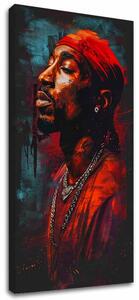 Obraz Tupac Shakur - Ikona za mikrofónom | dokončené rukou umelca - 50x100 cm