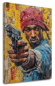 Obraz Tupac Shakur - Rapová gangster | dokončené rukou umelca - 60x90 cm