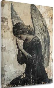 Obrazy anjelov Tichá modlitba | dokončené rukou umelca - 40x60 cm