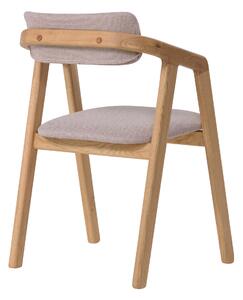 Dubová stolička Aksel s béžovým čalúnením