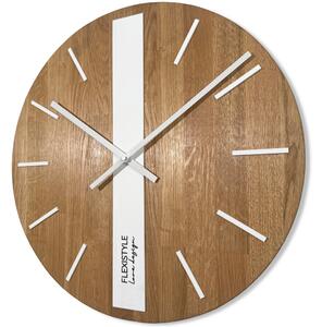 Dekorstudio Drevené hodiny DUB klasik 50cm - biele