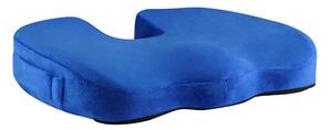Ergonomický podsedák pod zadok - pamäťová pena, modrá