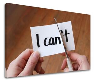 Motivačný obraz na stenu I cant - 20x30 cm