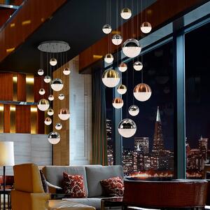Závesné LED svetlo Sphere viacfarebné 14-pl., app