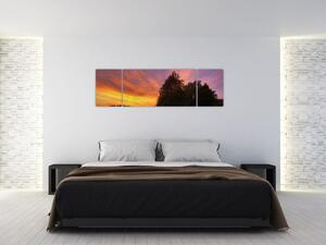 Farebný západ slnka - obraz (Obraz 170x50cm)