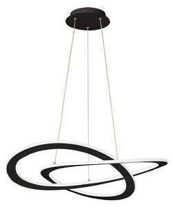 Závesné LED svietidlo Charlie, Ø 62 cm, čierne
