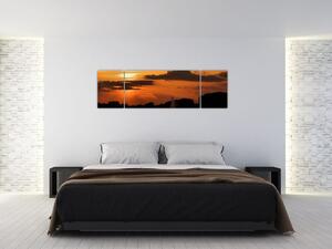 Západ slnka na mori (Obraz 170x50cm)