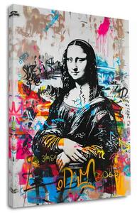 Obraz Graffiti Mona na plátne | dokončené rukou umelca - 40x50 cm