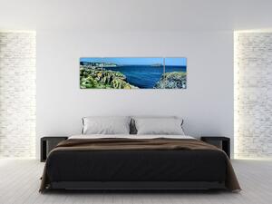 Obraz prímorského útesu (Obraz 170x50cm)