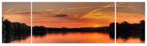 Západ slnka na jazere, obraz (Obraz 170x50cm)