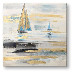 Maľovaný obraz na stenu LODE 80x80 cm - 80×80 cm / Klasický 2 cm
