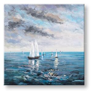 Maľovaný obraz na stenu LODE 70x70 cm - 70×70 cm / Klasický 2 cm
