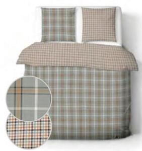 POSTEĽNÁ BIELIZEŇ, flanel, sivohnedá, sivozelená, 140/200 cm MISTRAL - Obliečky & plachty
