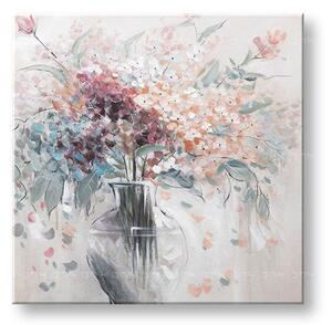 Maľovaný obraz na stenu KVETY 80x80 cm - 80×80 cm / Klasický 2 cm