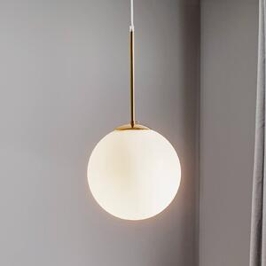 Závesná lampa Bosso, 1-plameňová biela/zlatá 30 cm