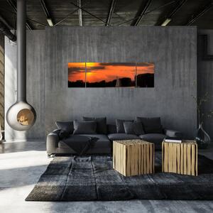 Západ slnka na vode - obraz na stenu (Obraz 170x50cm)