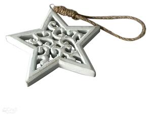 Drevená dekorácia Hviezda 11.5 cm