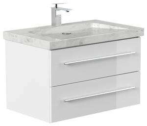 SKRINKA S UMÝVADLOM, biela s vysokým leskom, biela s vysokým leskom, 75 cm MID.YOU - Kúpeľňové skrinky, Online Only