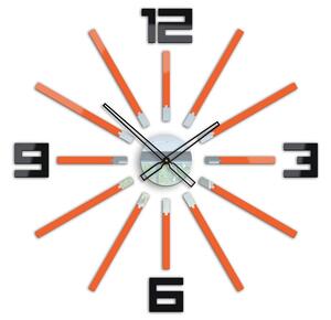 Moderné nástenné hodiny SHEEN ORANGE-BLACK orangeblack