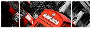 Londýnska telefónna búdka - moderné obrazy (Obraz 170x50cm)