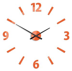 Moderné nástenné hodiny KLAUS ORANGE