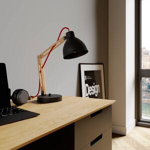 Stolná lampa Skansen, nastaviteľná, čierna