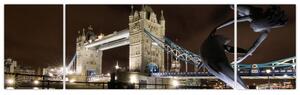 Nočný Tower Bridge - obraz (Obraz 170x50cm)