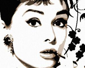 Ručne maľovaný POP Art obraz Audrey Hepburn 80x100 cm