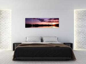 Západ slnka na vode - obraz na stenu (Obraz 170x50cm)