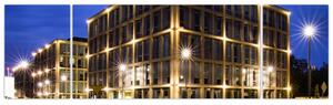 Osvetlené budovy - obraz (Obraz 170x50cm)