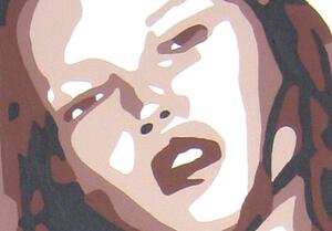 Ručne maľovaný POP Art obraz Kate Moss 60x40 cm