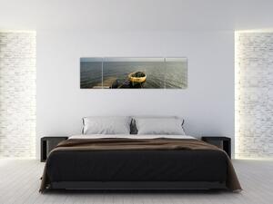 Loď na vode - obraz (Obraz 170x50cm)